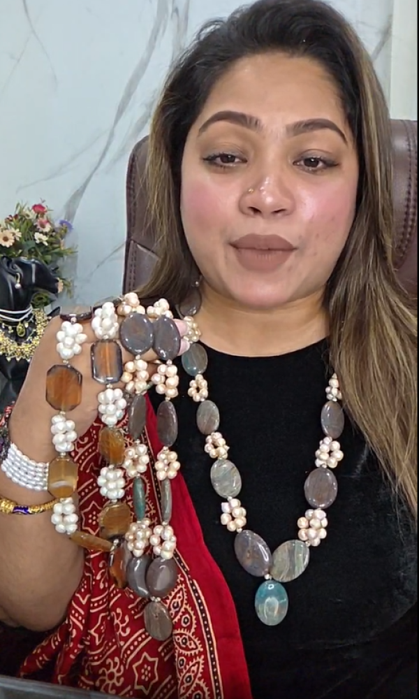 Long Mala with Real Stone