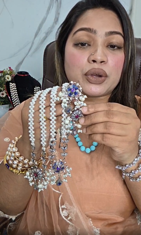 Real Stone Silver Pearl N...