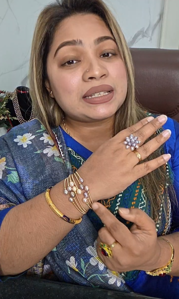 রিয়েল পার্ল হ্যান্ডমেড ৩-...