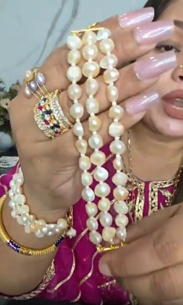 Three-Layer Real Pearl Br...