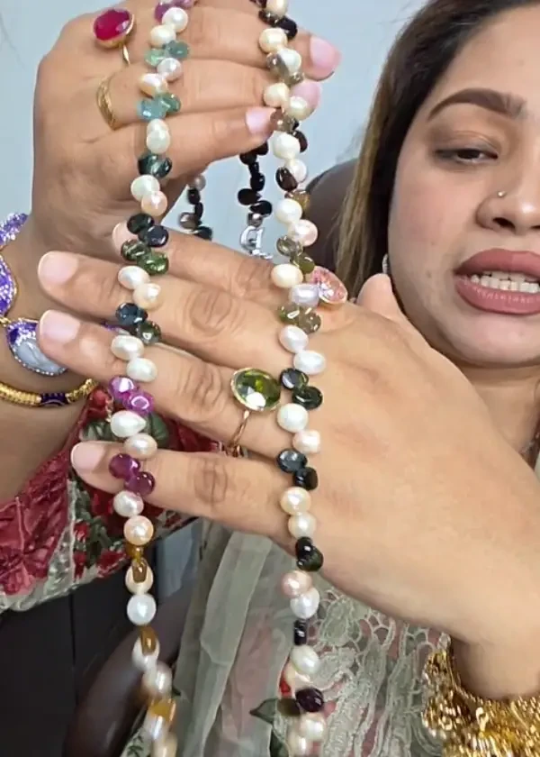 Tourmaline & Rice Pearl C...